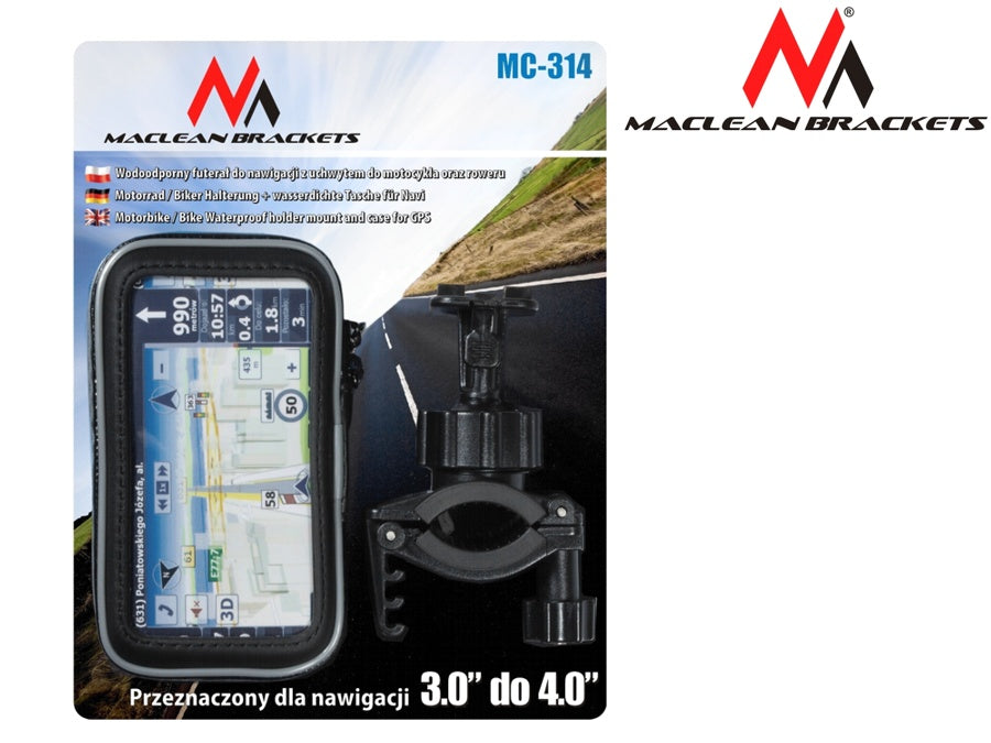 do nawigacji, telefonu od 3.0" do 4.0" - z uchwytem do motocykla, skutera oraz roweru