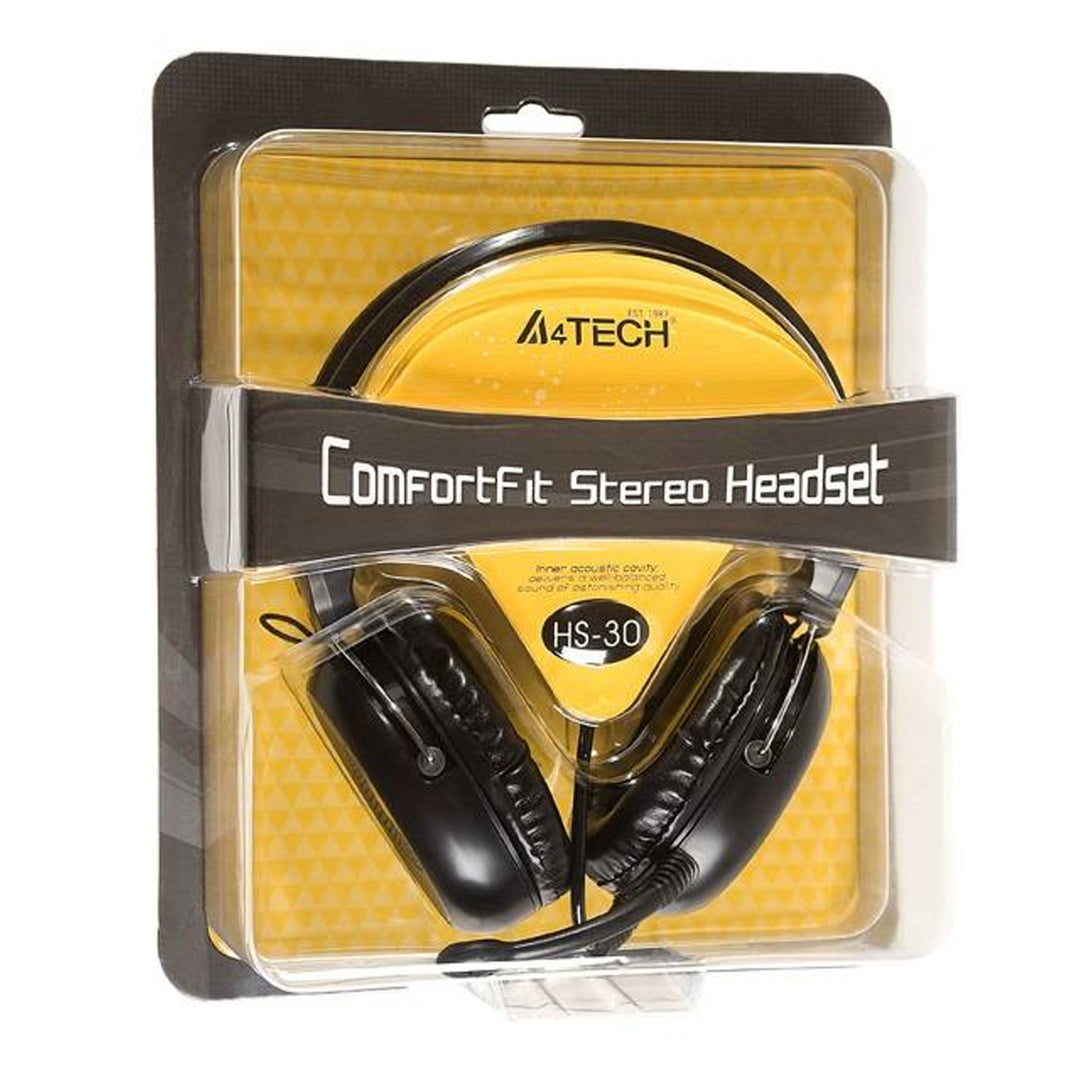 Słuchawki z mikrofonem nauszne A4Tech HS-30 ComfortFit Stereo Headset