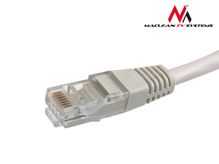 Przewód kabel patchcord UTP Maclean, wtyk-wtyk, Cat5e, 0.5m, szary, MCTV-646