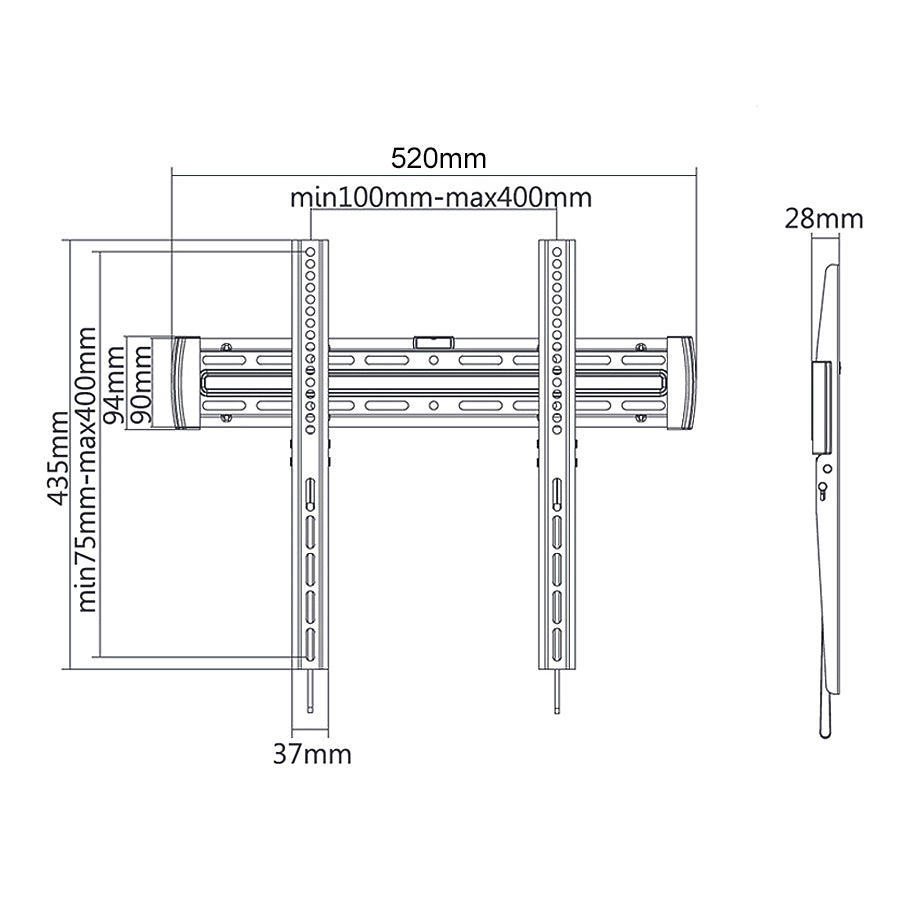 Uchwyt do TV LED LCD PLAZMA od 32" do 55" 30kg Maclean Brackets MC-643