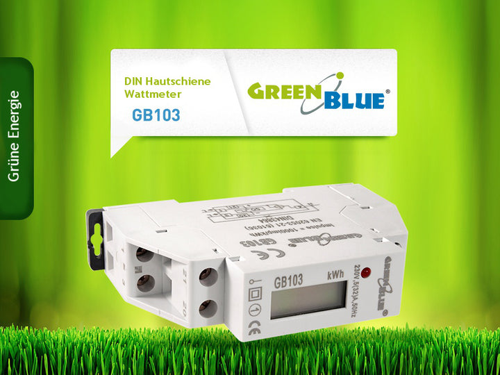 Licznik energii na szynę DIN wyświetlacz LCD GreenBlue GB103