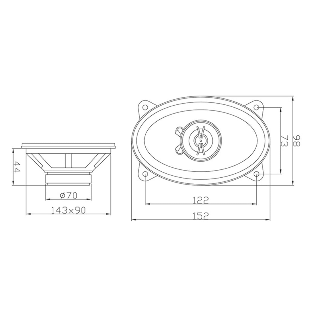 Głośniki samochodowe Blow WH-4616 4x6" Moc maksymalna 110W