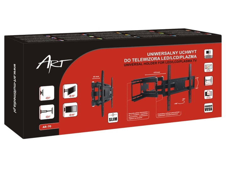 Uchwyt do telewizora LED/LCD/Plazma Art, na ramieniu, 23-55", 45kg, AR-70