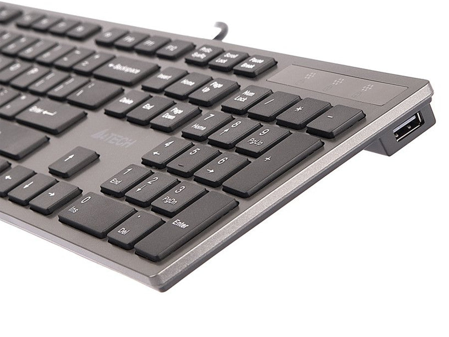 Klawiatura KV-300H Slim USB Hub USB A4-Tech ultra płaska