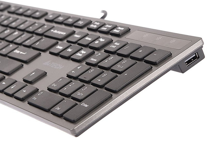 Klawiatura KV-300H Slim USB Hub USB A4-Tech ultra płaska