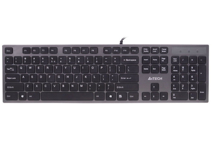 Klawiatura KV-300H Slim USB Hub USB A4-Tech ultra płaska