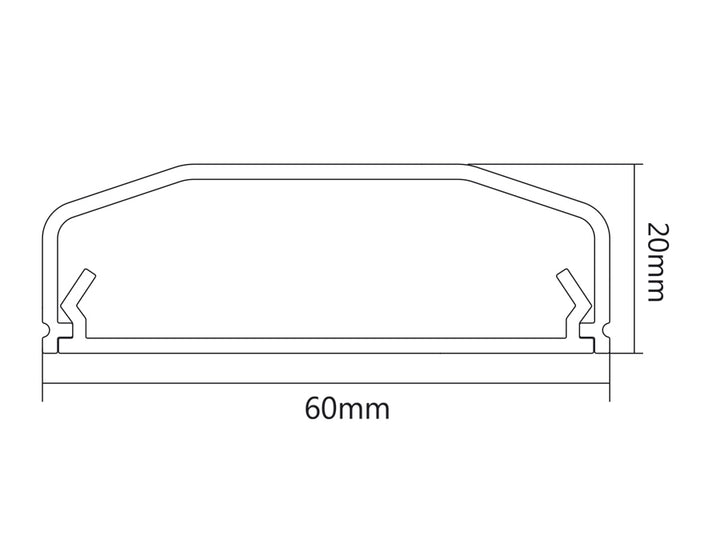 Aluminiowa listwa maskująca do kabli Maclean, łatwe otw. i zam, 60x20x750mm, MC-693 B