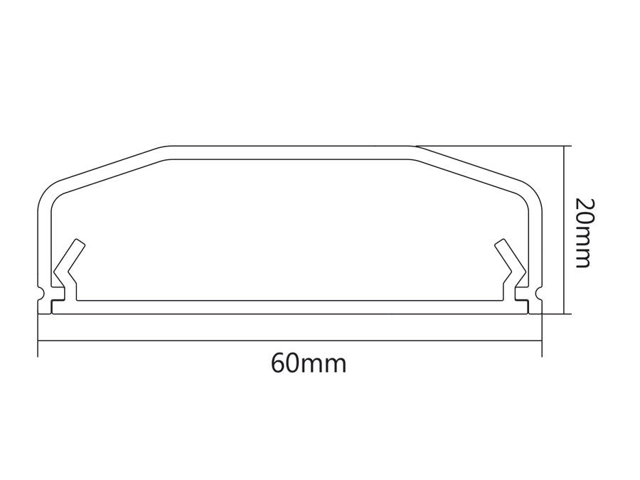 Listwa maskująca do kabli Maclean, tworzywo sztuczne, systemowa, 60x20x250mm, MC-694W