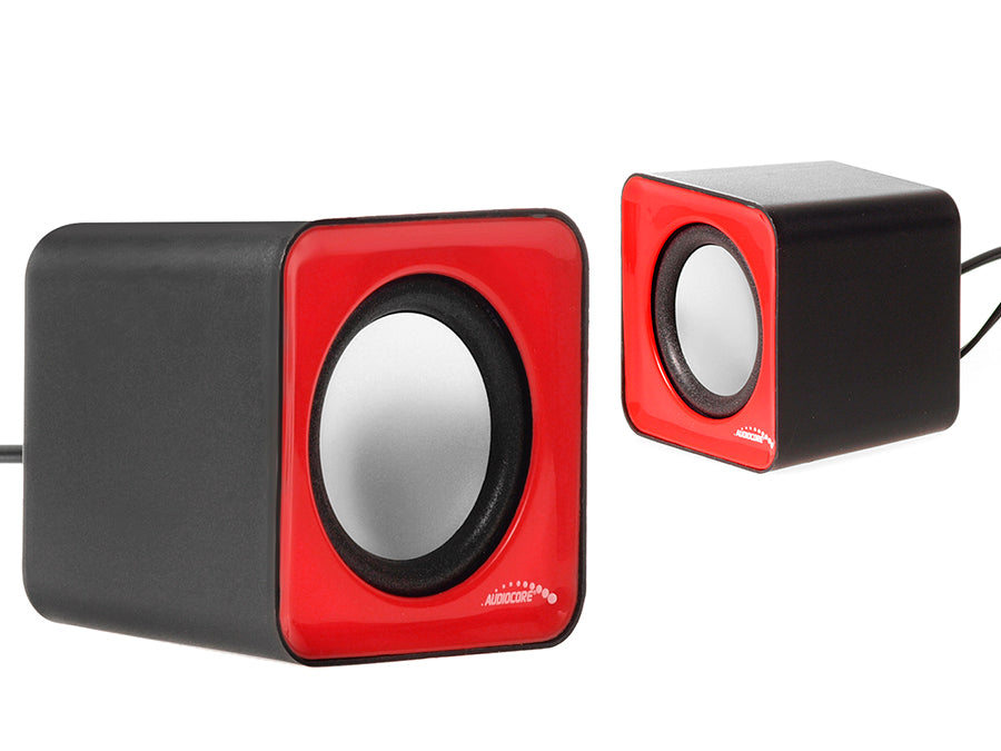 Głośniki komputerowe 6W USB Red&Black Audiocore, AC870 R