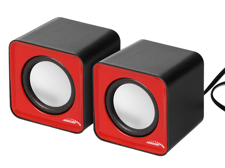 Głośniki komputerowe 6W USB Red&Black Audiocore, AC870 R