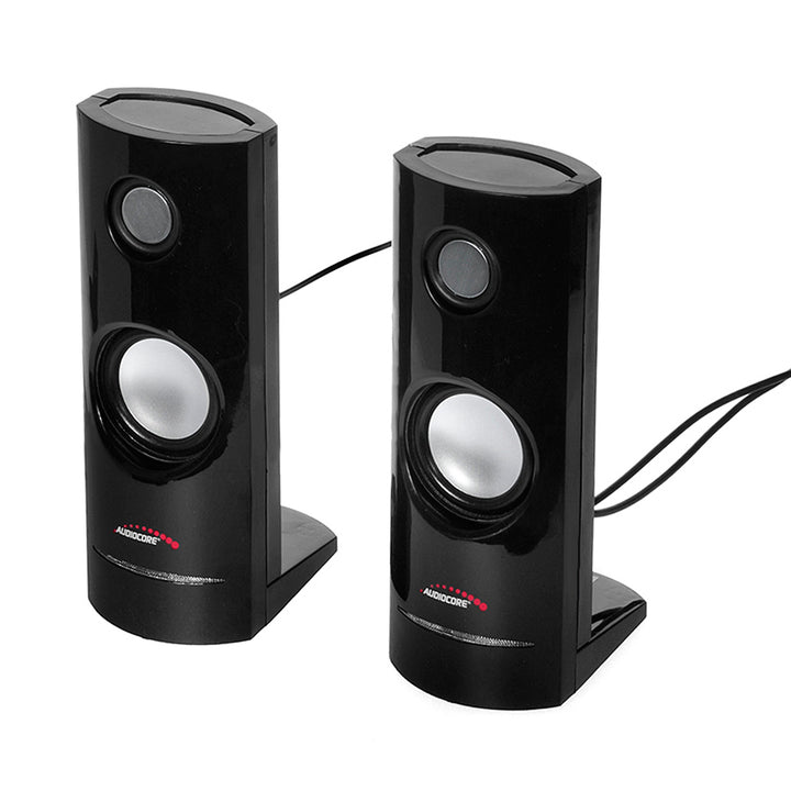 Głośniki komputerowe 8W zasilanie USB Black Audiocore AC860