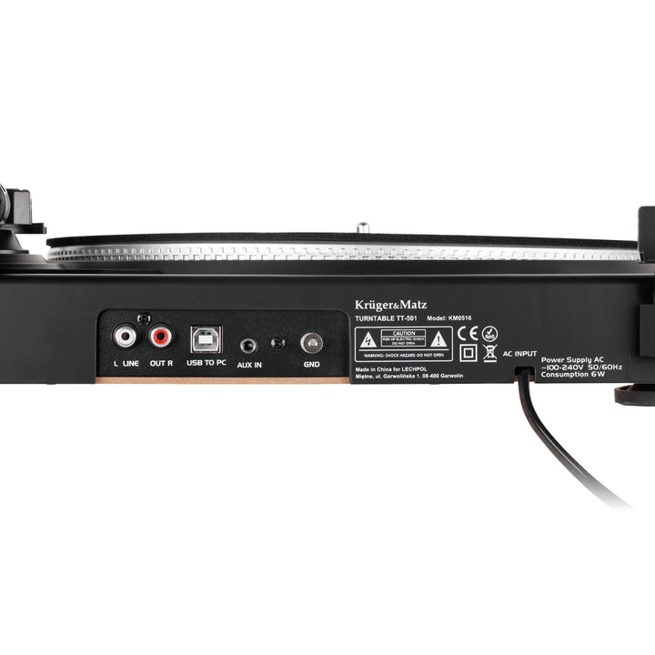Gramofon Kruger&Matz model TT-501 + oprogramowanie Audacity