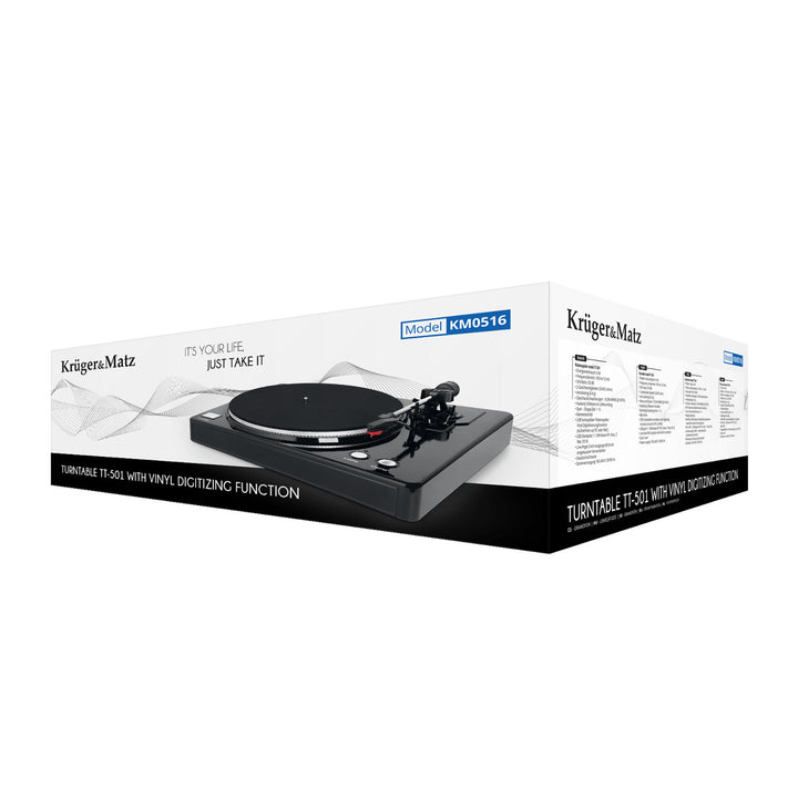 Gramofon Kruger&Matz model TT-501 + oprogramowanie Audacity