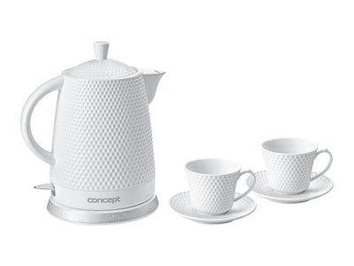 Czajnik ceramiczny z filiżankami Concept RK-0040 1,5L 1500W