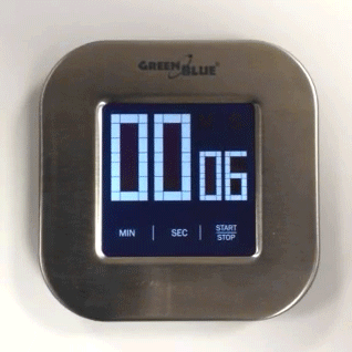 Cyfrowy timer, stoper, minutnik GreenBlue, magnetyczny z dotykowym ekranem, GB524