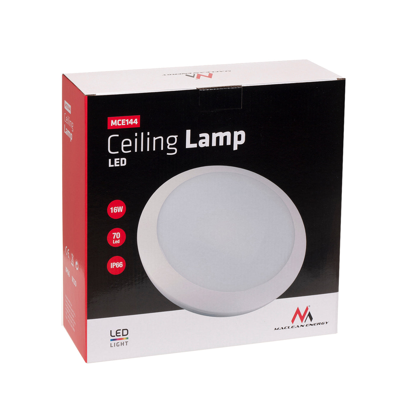 Plafon LED Maclean, Lampa sufitowa, Ściana zewnętrzna, IP66, 16W, MCE144