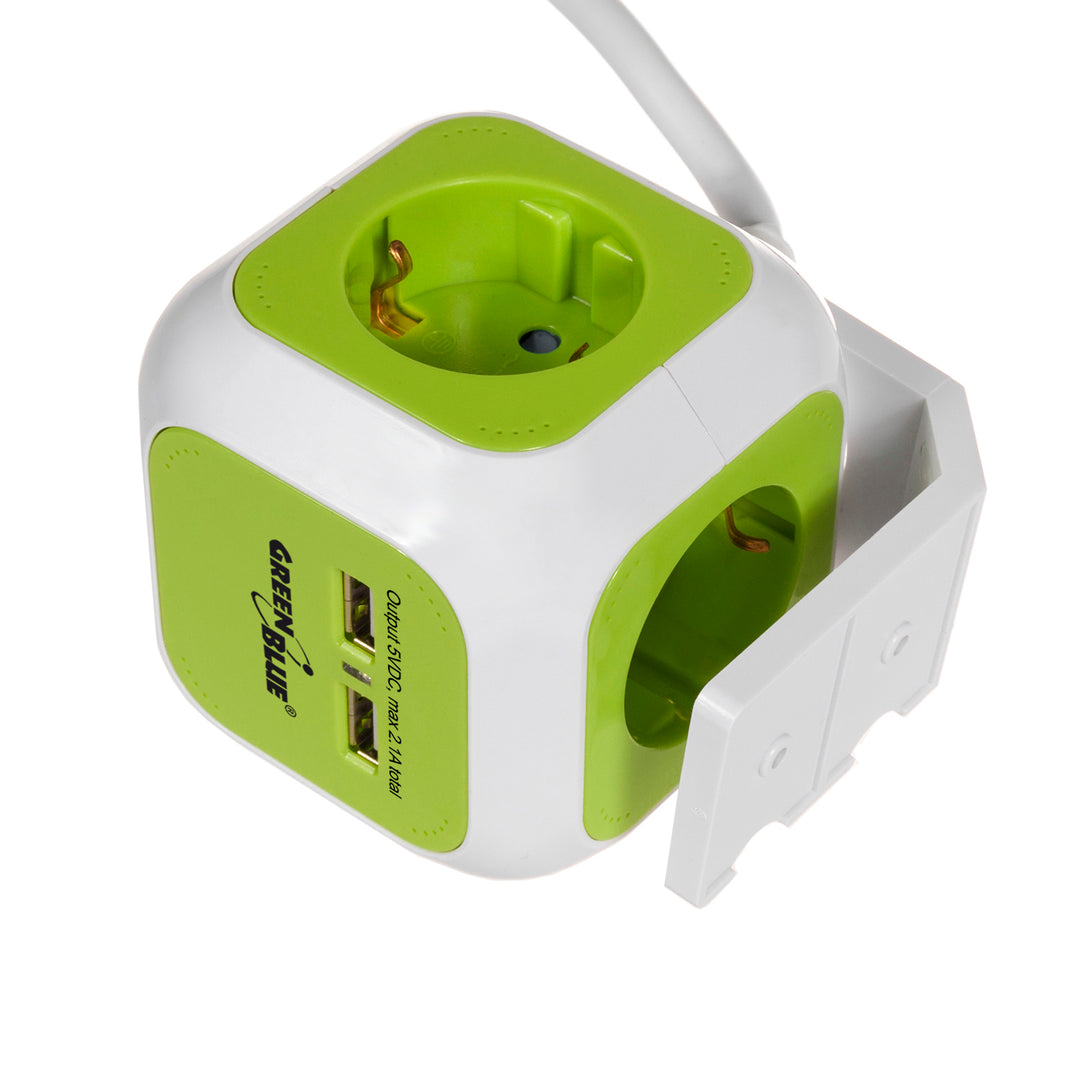 GREENBLUE MagicCube 4x gniazda 2x złącze USB 1,4 m