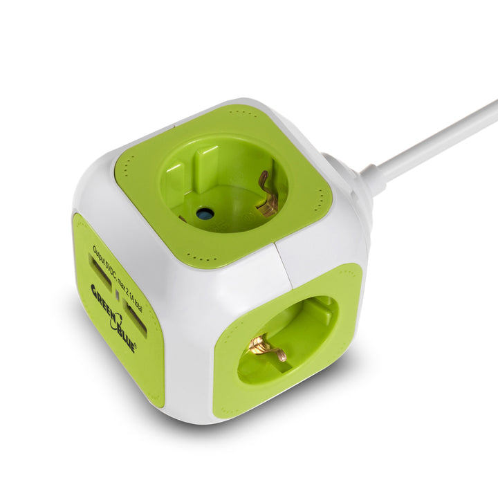 GREENBLUE MagicCube 4x gniazda 2x złącze USB 1,4 m