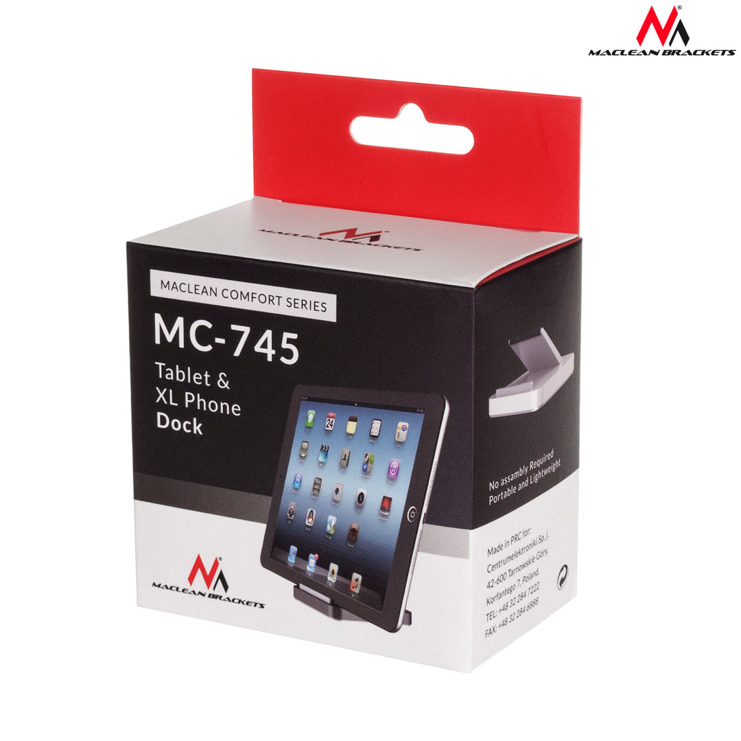 Podstawka do tabletu telefonu Maclean Comfort Series MC-745 - aluminium