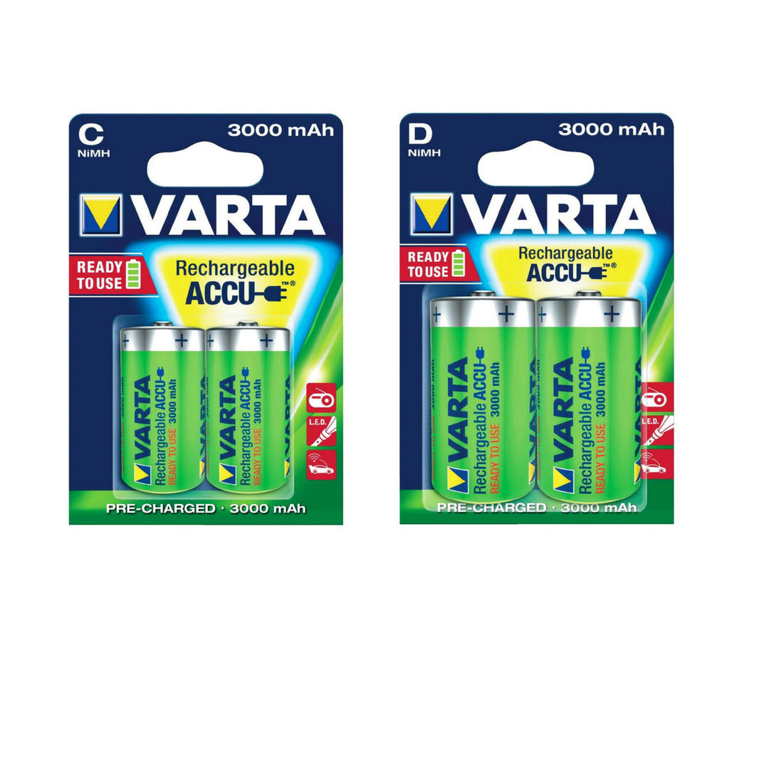 Varta Ready2use - Pojemność nominalna: 3000mAh - Brak efektu pamięci