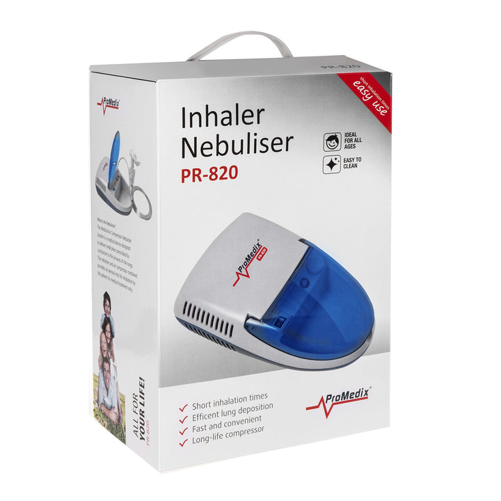 Inhalator nebulizator Promedix, zestaw, maski, filterki, PR-820