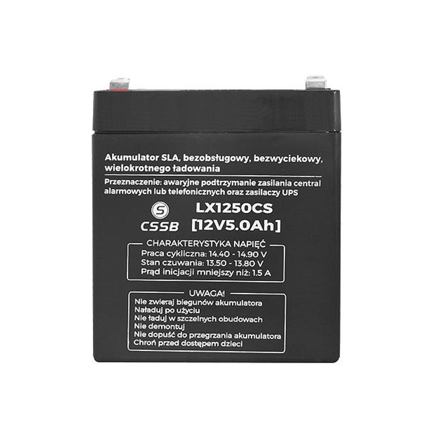 Akumulator żelowy LX1250 12V 5Ah bezobsługowy do UPS