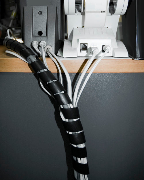 Organizator maskownica na kable Maclean, (5*6mm), 3m, srebna, spirala, MCTV-684S