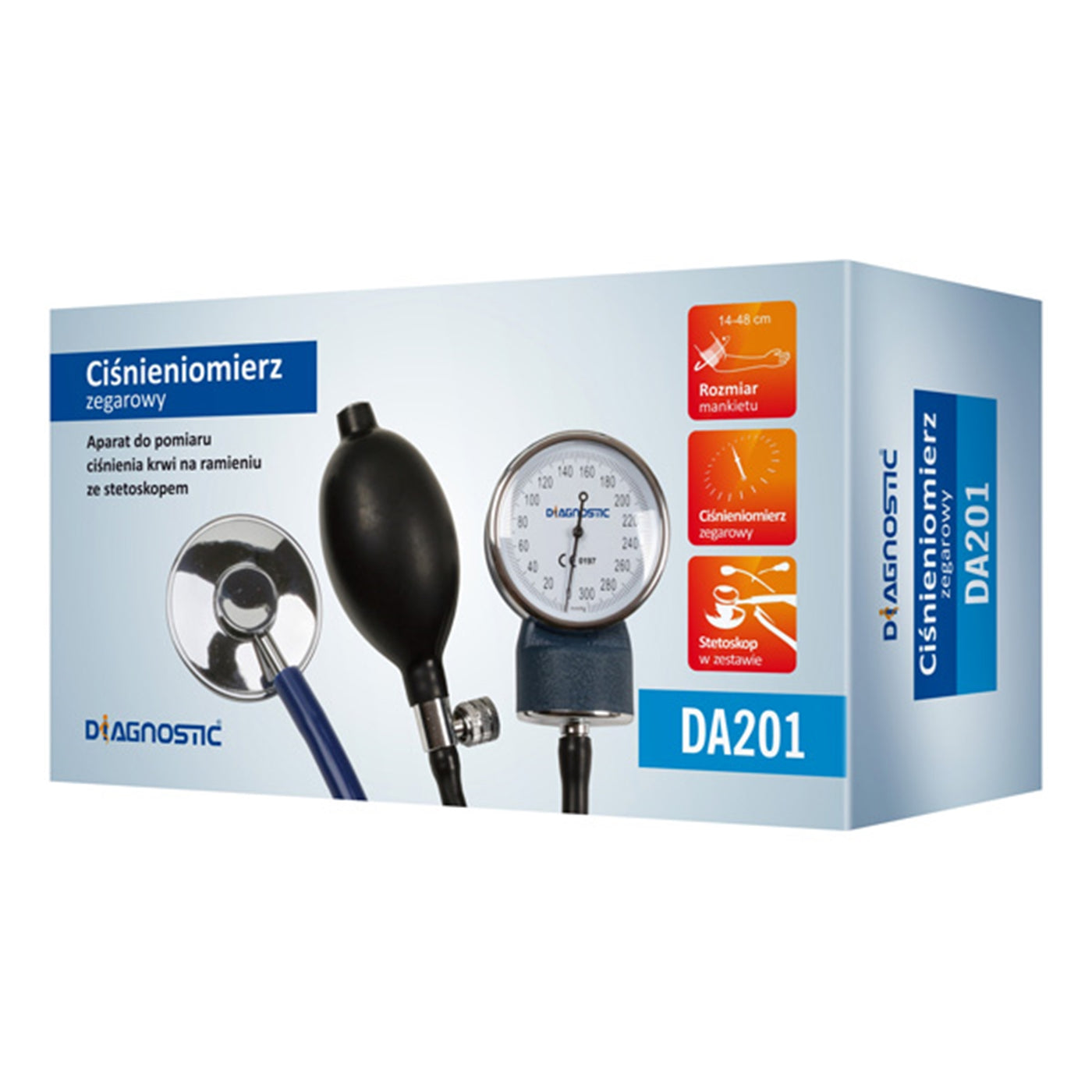 Ciśnieniomierz zegarowy ze stetoskopem Diagnostic DA201