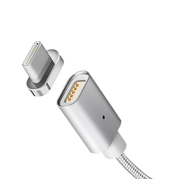 Kabel USB Type-C Maclean Energy MCE178  magnetyczny silver