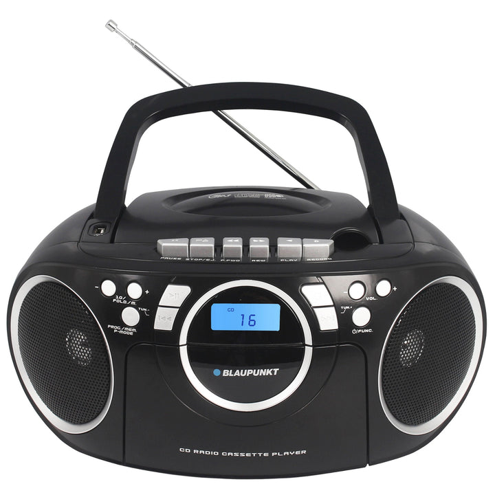 Przenośny radioodtwarzacz kasetowy z CD/MP3/USB Blaupunkt BB16BK czarny