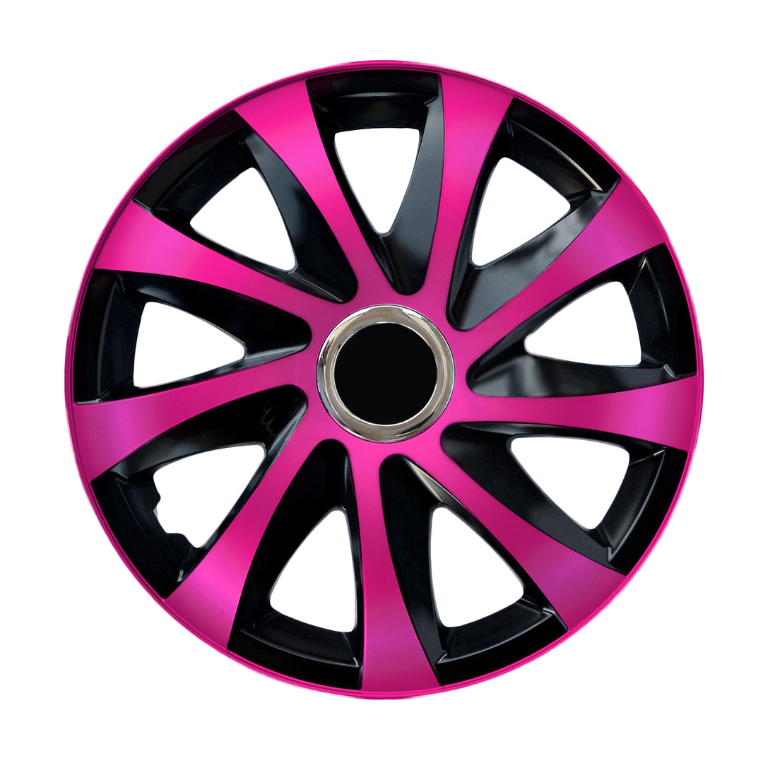 Kołpaki uniwersalne 15" NRM DRIFT Extra pink/black 4 sztuki