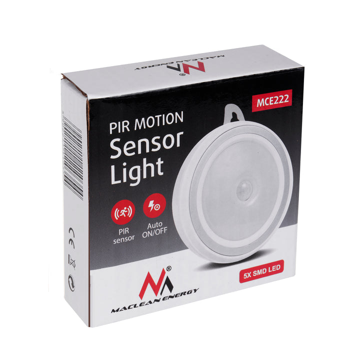 Lampa LED Maclean, Z sensorem ruchu, Stojak, Haczyk, 3xAAA, MCE222