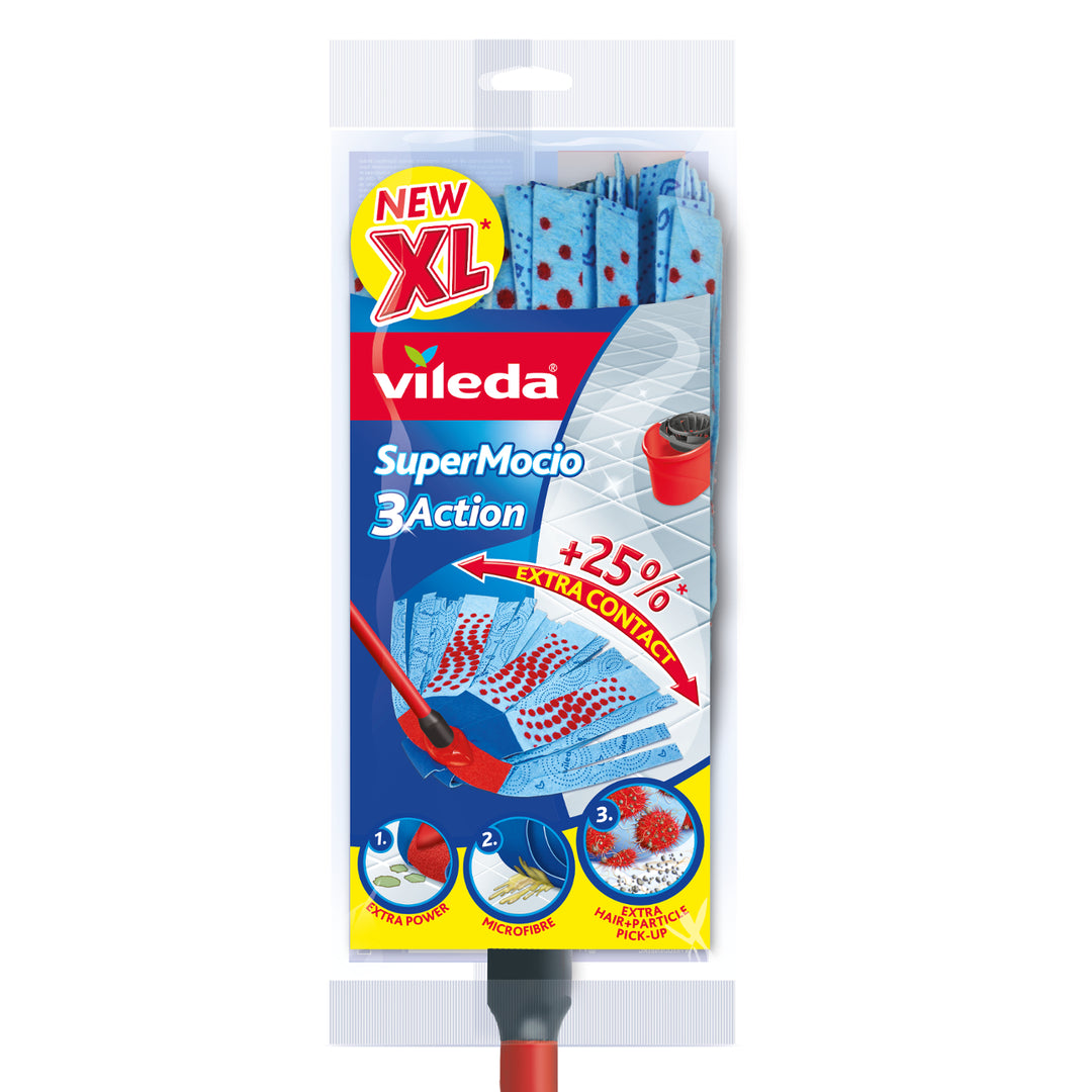 VILEDA MOP PASKOWY SuperMocio 3 ACTION VELOUR +KIJ