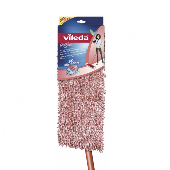 Vileda Mop płaski podłóg Chenille 3D z drążkiem jakość