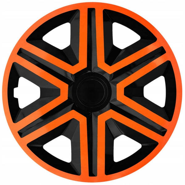 Kołpaki uniwersalne 15" NRM ACTION Doublecolor orange/black 4 sztuki