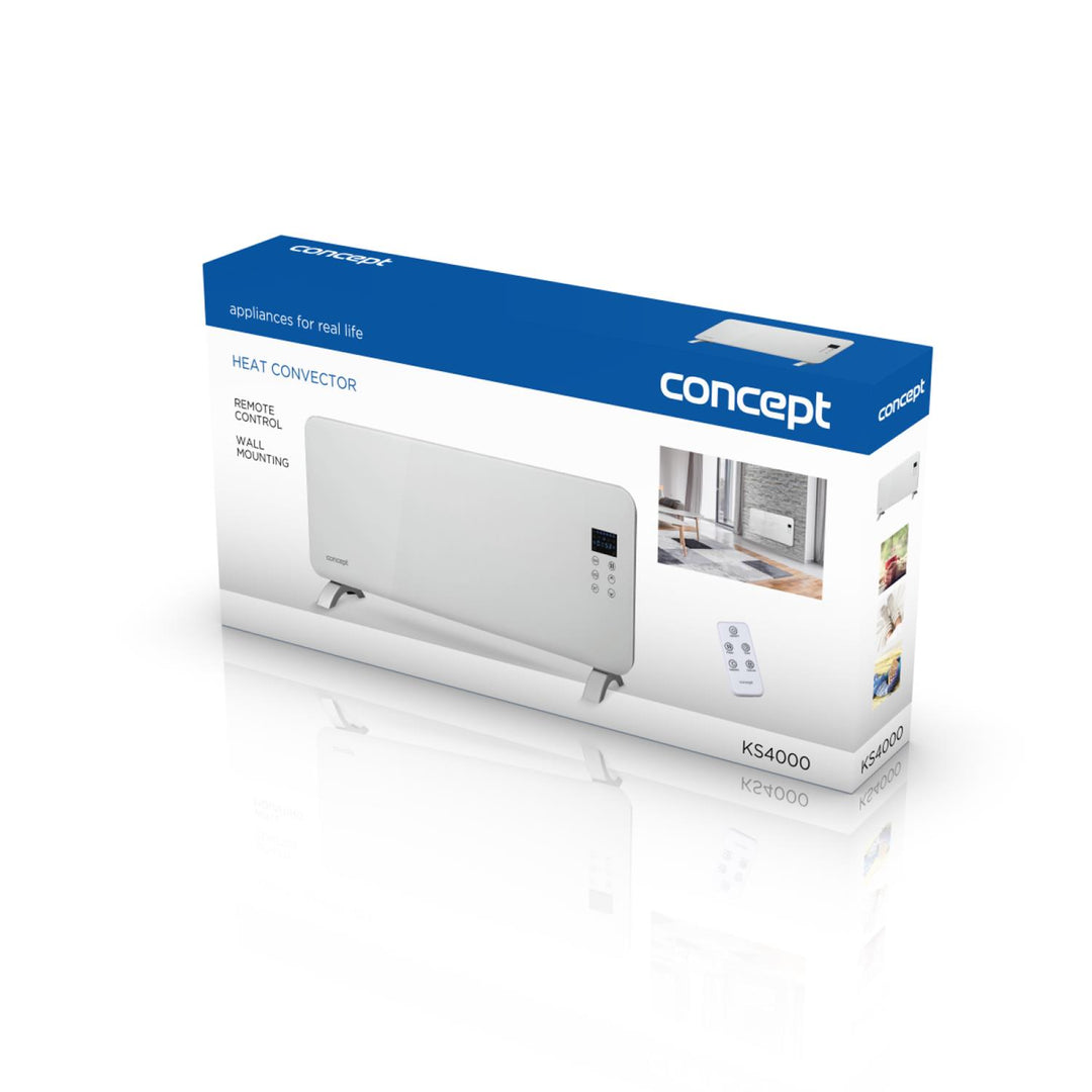 Konwektor elektryczny szkło hartowane Concept KS4000 biały
