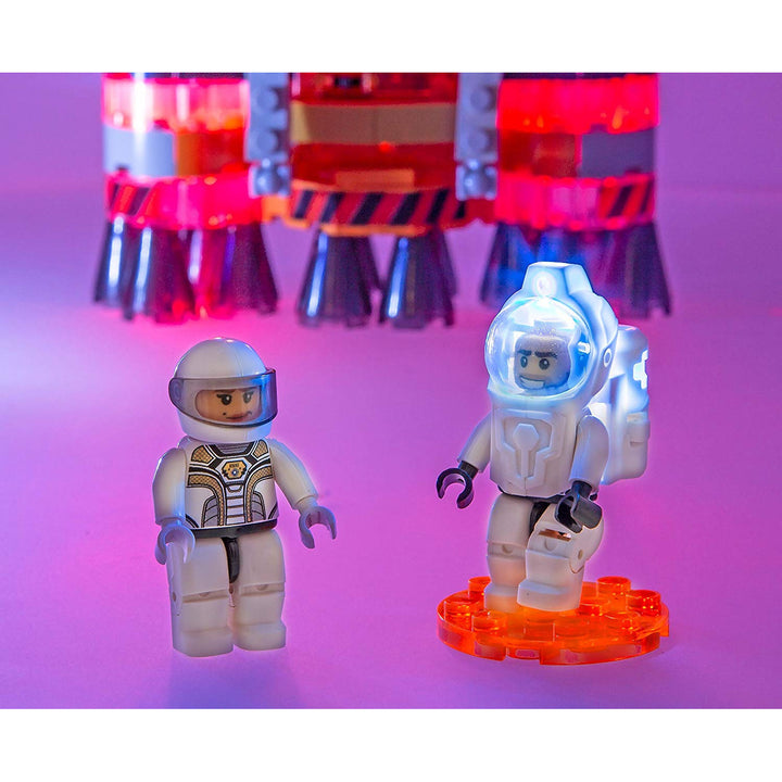 Klocki świecące LED Laser Pegs Mars Rocket zestaw 580 klocków