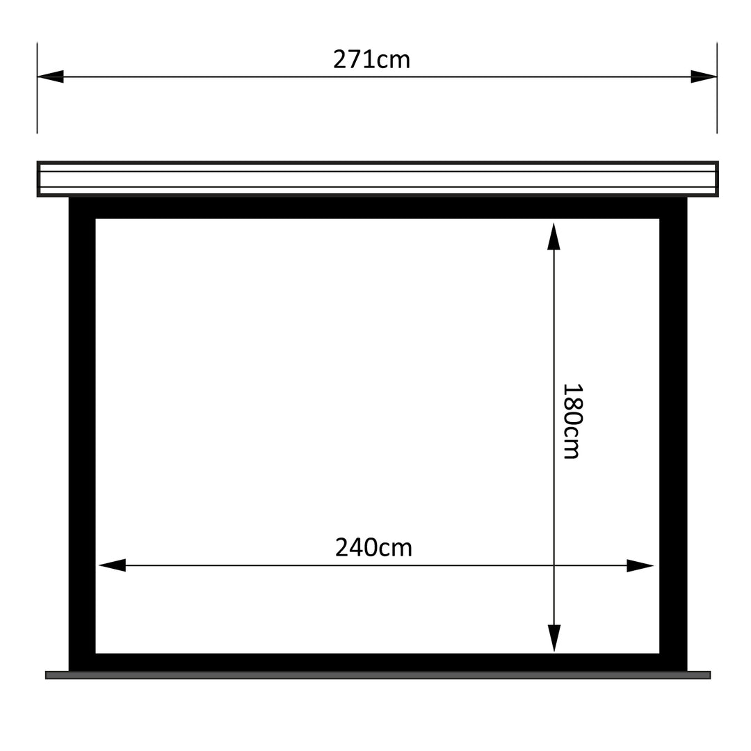 Ekran elektryczny Maclean, z naciągiem Premium , Ściana lub sufit, 120", 4:3, MC-993