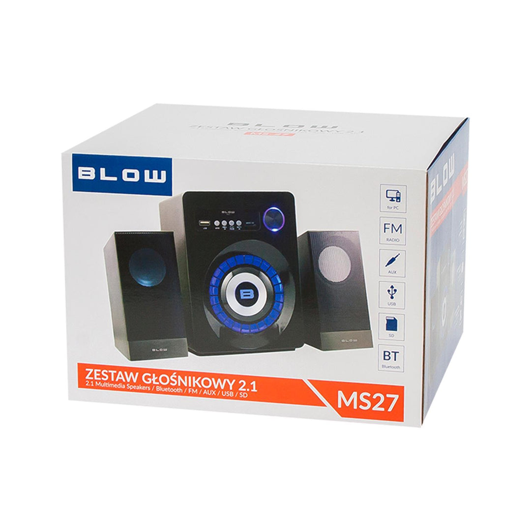 Głośniki komputerowe 2.1 Blow MS-27 Podświetlenie LED