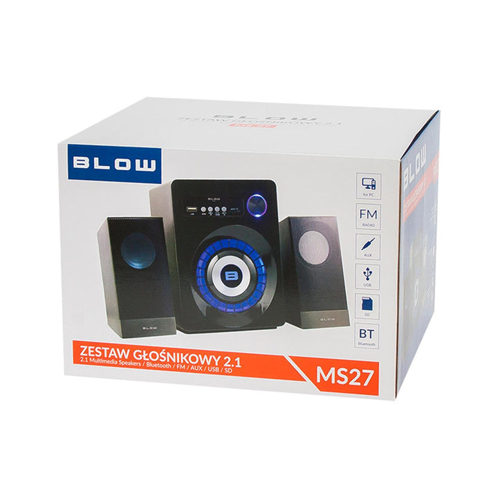 Głośniki komputerowe 2.1 Blow MS-27 Podświetlenie LED