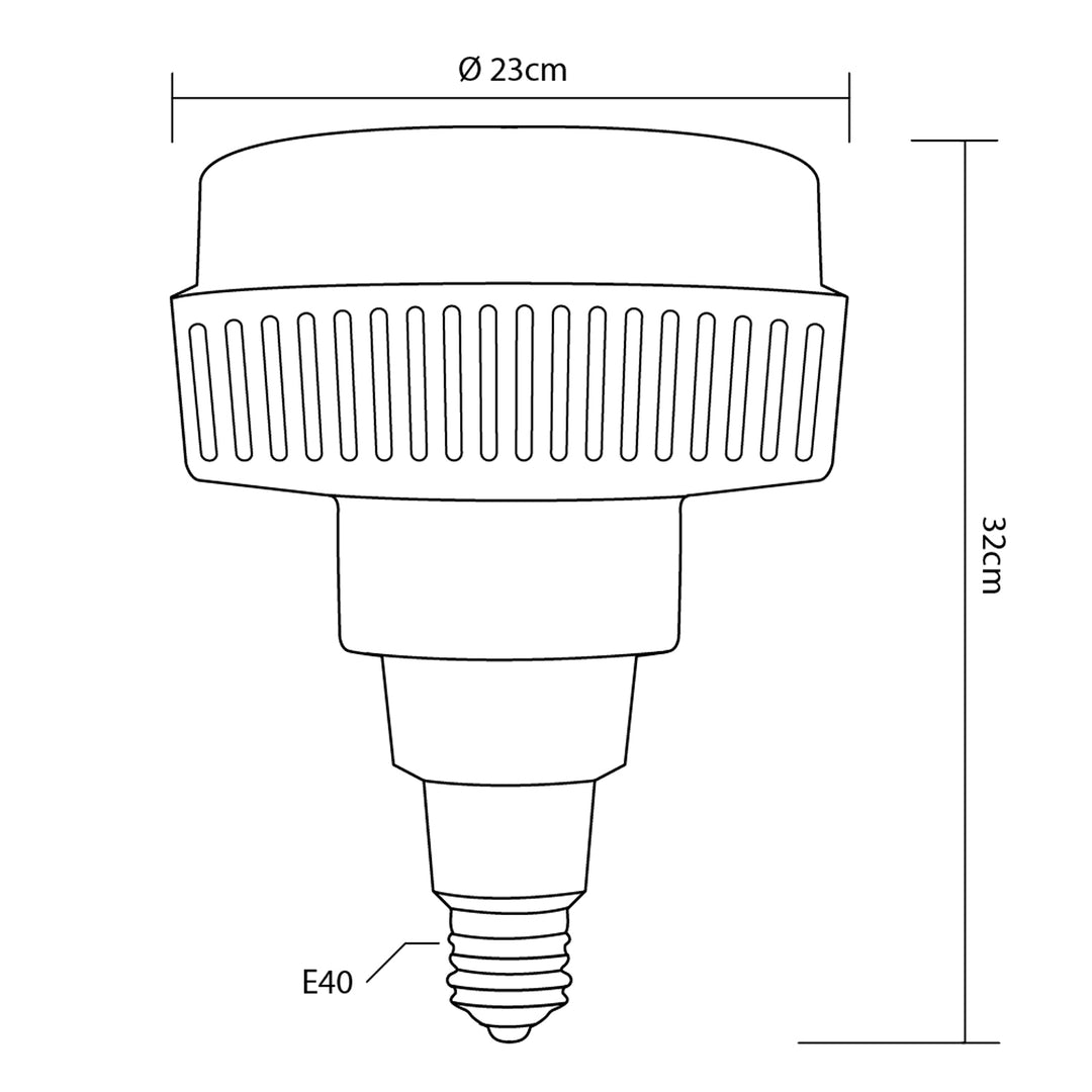 Żarówka LED E40, 120W 230V Maclean Energy MCE260 CW zimna biała 6500K 12000lm