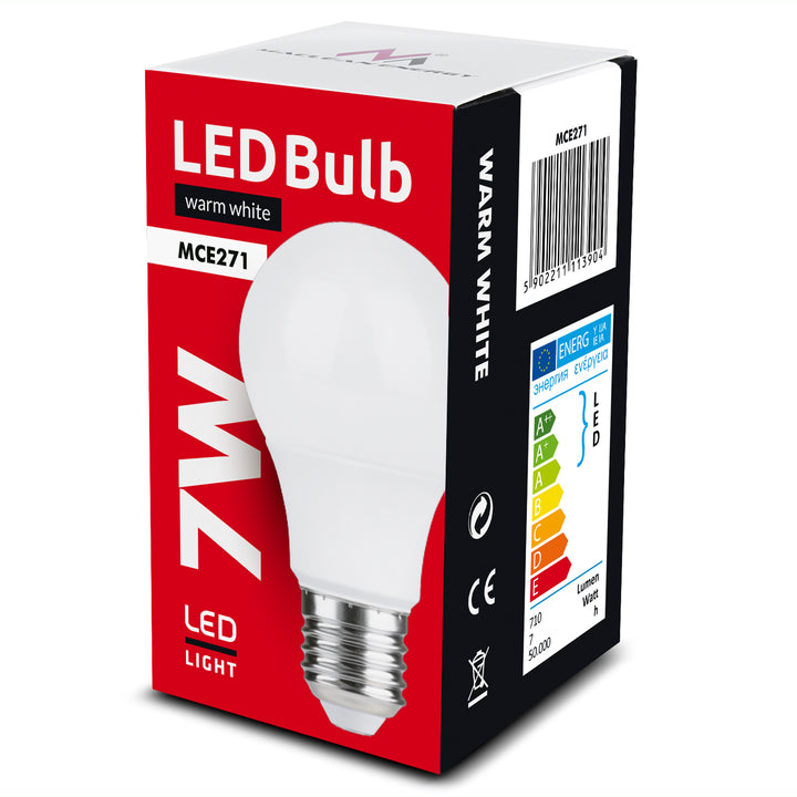 Żarówka LED E27, 7W 230V Maclean Energy MCE271 WW ciepła biała 3000K 710lm