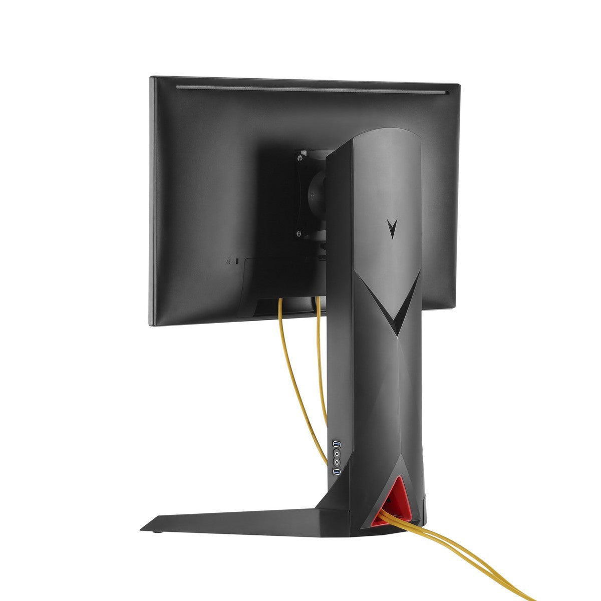 Stojak uchwyt do monitora wolnostojący z przeciwwagą, gamingowy NanoRS RS110 17-32" 8kg VESA 75x75 oraz 100x100, 2xUSB 3.0, gniazdo słuchawek i mikrofonu
