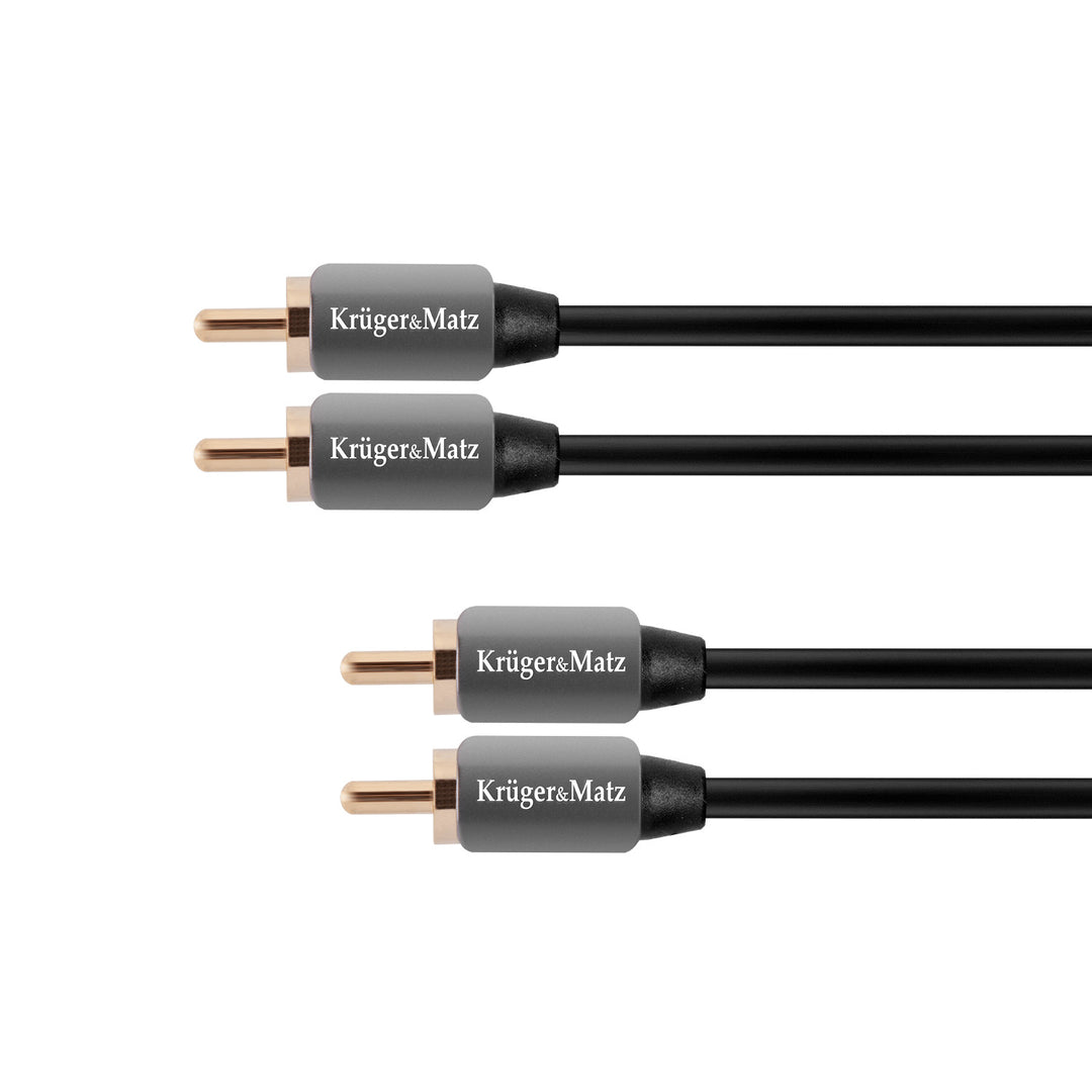 Kabel przewód audio 2RCA-2RCA 100 cm Kruger Matz KM0304