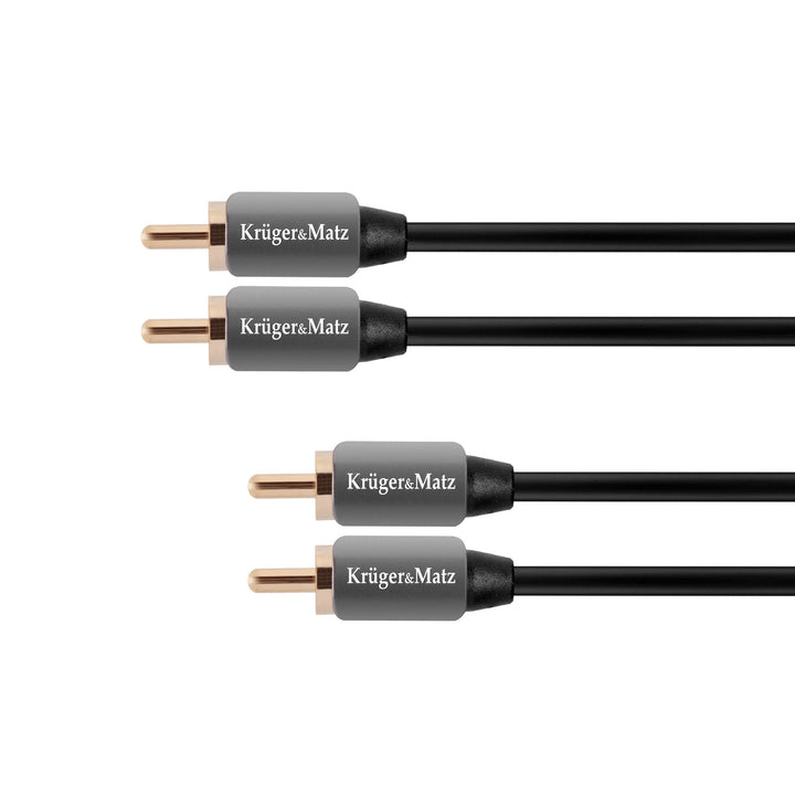 Kabel przewód audio 2RCA-2RCA 100 cm Kruger Matz KM0304