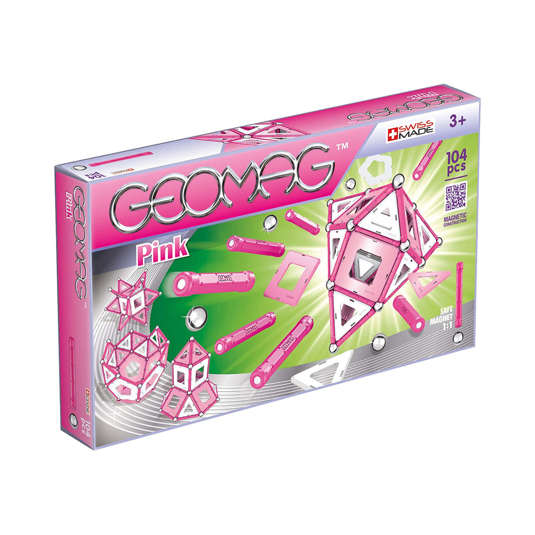 Klocki magnetyczne Geomag Pink Panels 104 elementy GEO-344