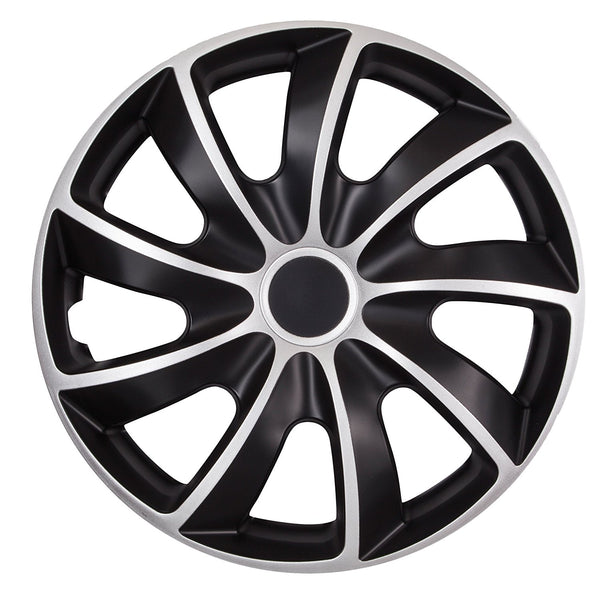 Kołpaki NRM QUAD BICOLOR SILVER BLACK czarno-srebrny 17'' zestaw