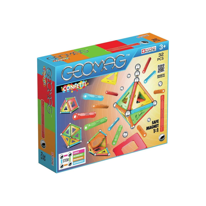 Klocki magnetyczne Geomag Confetti 32 elementy. GEO-350