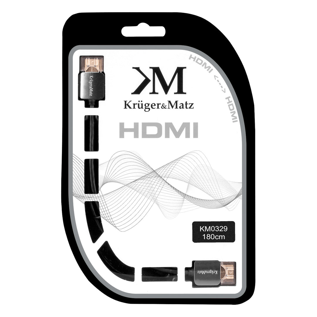 Kabel HDMI - HDMI wtyk-wtyk (A-A) 1.8m Kruger&Matz 4K