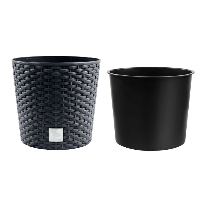 Doniczka z wkładem Prosperplast Rato Round DRTUS200L-S433 antracyt